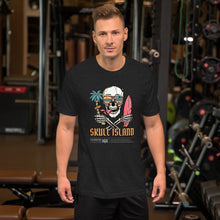 Load image into Gallery viewer, Model wearing a trendy skull t-shirt from Skull Island T-Shirt collection
