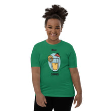 Load image into Gallery viewer, &quot;Close-up of Hello Summer Green T-shirt design&quot;
